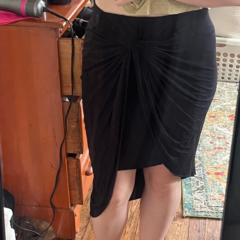 International Concepts M knotted high low skirt